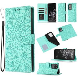 huismerk Voor Samsung Galaxy S20 Ultrahuid Voel je reliëfzonnebloem Horizontale Flip Leren Case met Houder & Card Slots & Wallet & Lanyard