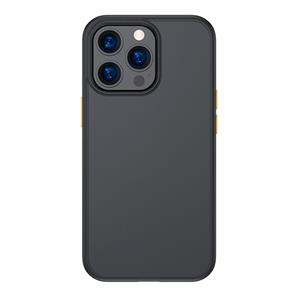 TOTUDESIGN AA-178 Gingle Series Doorschijnend Matte PC + TPU-telefooncase voor iPhone 13 Pro (Zwart)