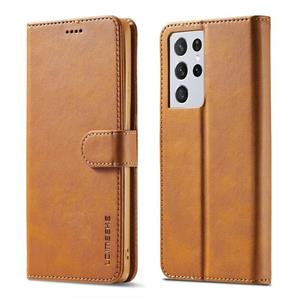 Voor Samsung Galaxy S30 Ultra LC.IMEEKE Kalf texture horizontale flip lederen kast met Holder & Card Slots & Wallet(Geel)