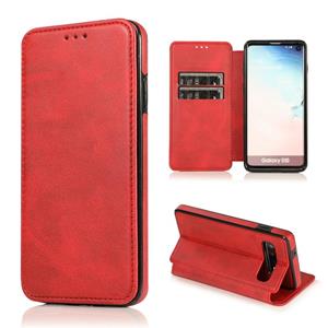 huismerk Voor Samsung Galaxy S10+ Knight Magnetic SUCTion Leather Phone Case