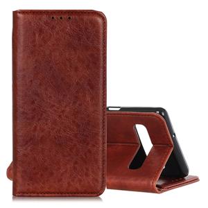 huismerk Magnetische retro Crazy Horse textuur horizontale Flip lederen case voor Galaxy S10 5G met houder & kaartsleuven & fotolijstjes (bruin)