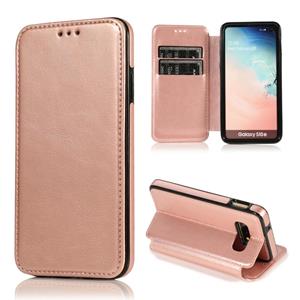 huismerk Voor Samsung Galaxy S10e Knight Magnetic Suctering Leather Phone Case (Rose Gold)