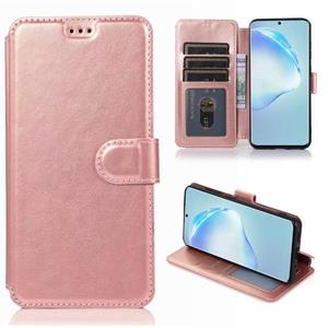 huismerk Voor Samsung Galaxy S20 Plus Kalf texture magnetische gesp horizontale flip lederen case met houder & kaartslots & portemonnee & fotoframe (Rose Gold)