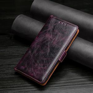 huismerk Voor Samsung Galaxy S10 Plus Kneed patroon textuur side buckle horizontale flip lederen behuizing met houder & kaartslots(Paars)