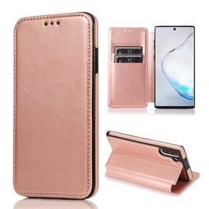 huismerk Voor Samsung Galaxy Note10 Knight Magnetic Suctering Leather Phone Case (Rose Gold)