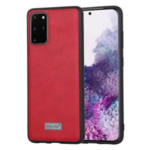 Voor Samsung Galaxy S20 Plus SULADA Schokbestendige TPU + Handgemaakte lederen beschermhoes(rood)