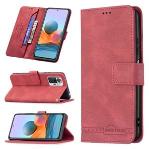 huismerk Voor Xiaomi Redmi Note 10 PRO Magnetische Sluiting RFID Blokkeren Anti-diefstal Lederen Case met Houder & Card Slots & Portemonnee