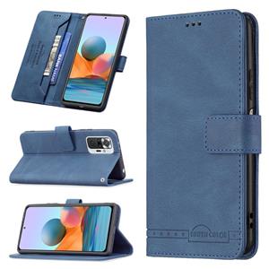 huismerk Voor Xiaomi Redmi Note 10 Pro Magnetic Sluiting RFID Blokkering Anti-diefstal Lederen Case met Houder & Card Slots & Portemonnee