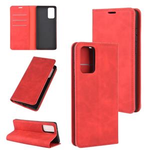 huismerk Voor Samsung Galaxy Note20 Retro-skin Business Magnetic Suction Leather Case met Holder & Card Slots & Wallet(Red)