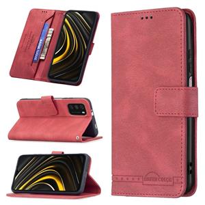 huismerk Voor Xiaomi Poco M3 / Redmi Note 9 4G Magnetische Sluiting RFID Blokkering Anti-diefstal Lederen Case met Houder & Card Slots & Portemonnee