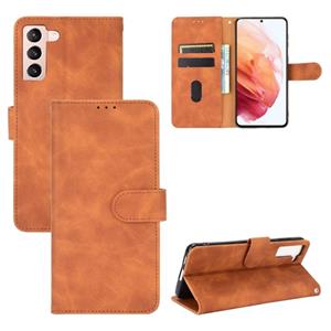 huismerk Voor Samsung Galaxy S30 / S21 5G Solid Color Skin Voel magnetische gesp horizontale flip kuittextuur PU lederen kast met Holder & Card Slots & Wallet(