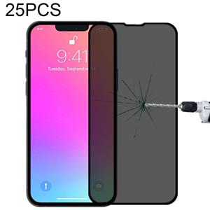 huismerk 25 stks Anti-Peeping Plasma Oil Coated High Aluminium slijtvaste Tempered Glass Film voor iPhone 13/3 PRO