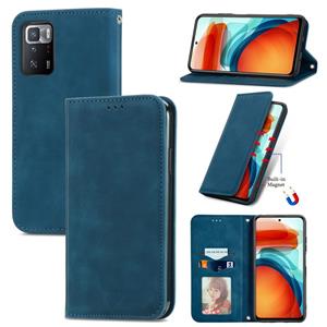 huismerk Voor Xiaomi Redmi Note 10 Pro 5G Retro Skin Feel Business Magnetische Horizontale Flip Lederen Case met Houder & Card Slots & Portemonnee & Photo Fram