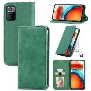 huismerk Voor Xiaomi Redmi Note 10 Pro 5G Retro Skin Feel Business Magnetic Horizontal Flip Lederen Case met houder Kaart Slots & Portemonnee & Fotolijst (Gr