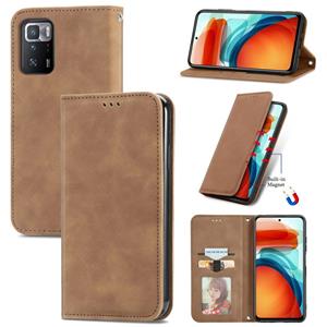 huismerk Voor Xiaomi Redmi Note 10 Pro 5G Retro Skin Feel Business Magnetische Horizontale Flip Lederen Case met Houder & Card Slots & Portemonnee & Fotolijst