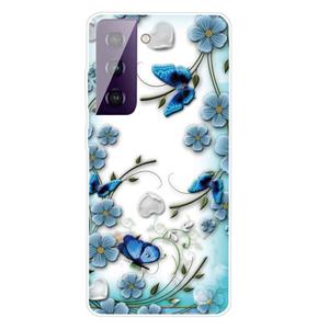 huismerk Voor Samsung Galaxy S30 gekleurd tekenpatroon zeer transparante TPU beschermhoes (Chrysant Vlinder)