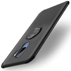 huismerk Schokbestendig TPU beschermende case voor Galaxy S9 Plus met houder (zwart)