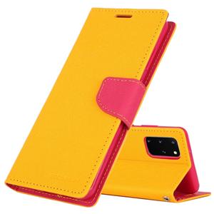 GOOSPERY FANCY DIARY For Galaxy S20+ Horizontal Flip PU Leather Case with Holder & Card Slots & Wallet(Yellow)