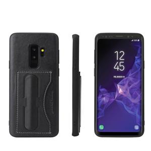 huismerk Fierre Shann volledige beschermende lederen Case voor Galaxy S9 met houder & kaartslot (zwart)