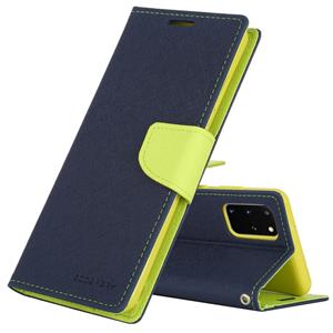 GOOSPERY FANCY DIARY For Galaxy S20+ Horizontal Flip PU Leather Case with Holder & Card Slots & Wallet(Navy)