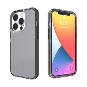 huismerk Rasterpatroon Schokbestendig Transparante TPU-telefooncase voor iPhone 13 Pro Max