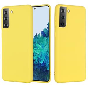 huismerk Voor Samsung Galaxy S30 Pure Color Liquid Siliconen Schokbestendige full coverage case (geel)