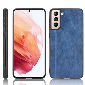 huismerk Voor Samsung Galaxy S21+ 5G / S21 Plus 5G Schokbestendige naaikoeienhuid PC + PU + TPU-hoesje(blauw)