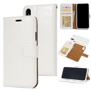 huismerk Crazy Horse Texture Afneembare Magnetische Achterkant Horizontale Flip Leren Case met Houder & Card Slots & Photo Frame & Portefeuille voor iPhone XS