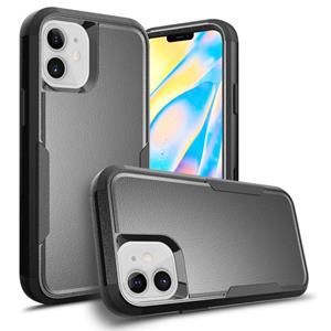 huismerk TPU + PC schokbestendige beschermhoes voor iPhone 12 mini (zwart)