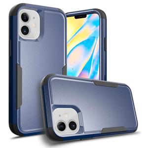 huismerk TPU + PC schokbestendige beschermhoes voor iPhone 12 mini (Royal Blue + Zwart)