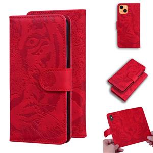 huismerk Tijger Embossing Patroon Horizontale Flip Leren Case met Houder & Kaart Slots & Portemonnee voor iPhone 13 Mini