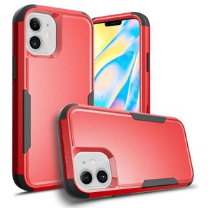 huismerk TPU + PC schokbestendige beschermhoes voor iPhone 12 mini (rood + zwart)