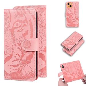 huismerk Tijger embossing patroon horizontale flip lederen tas met houder & kaart slots & portemonnee voor iphone 13 mini