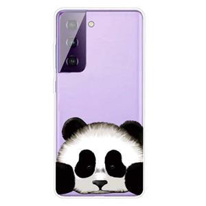 huismerk Voor Samsung Galaxy S30 gekleurd tekenpatroon zeer transparante TPU beschermhoes (Hug Face Bear)