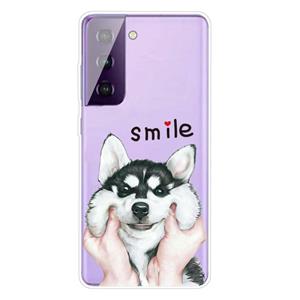 huismerk Voor Samsung Galaxy S30 gekleurd tekenpatroon zeer transparante TPU beschermhoes (Pinch Face Dog)