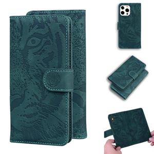 huismerk Tijger embossing patroon horizontale flip lederen tas met houder & kaart slots & portefeuille voor iphone 13 pro