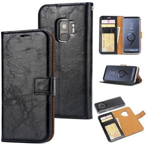 huismerk Voor Samsung Galaxy S9 Crazy Horse Texture Afneembare Magnetische achterkant Horizontale Flip Lederen Case Met Houder & Card Slots & Fotolijst & Porte