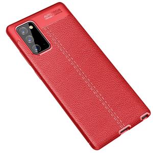 huismerk Voor Samsung Galaxy Note 20 Litchi Texture TPU Schokbestendige case(rood)