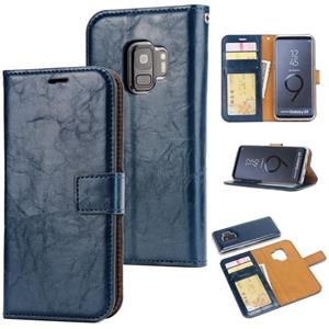 huismerk Voor Samsung Galaxy S9 Crazy Horse Texture Afneembare Magnetische achterkant Horizontale Flip Lederen Case met Houder & Card Slots & Fotolijst & Porte