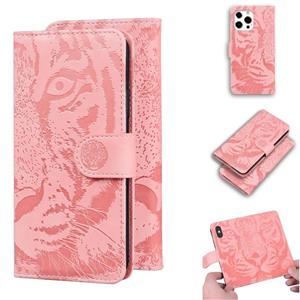 huismerk Tijger embossing patroon horizontale flip lederen tas met houder & kaart slots & portefeuille voor iphone 13 pro