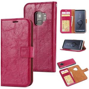 huismerk Voor Samsung Galaxy S9 Crazy Horse Texture Afneembare Magnetische achterkant Horizontale Flip Lederen Case met Houder & Kaart Slots & Fotolijst & Port