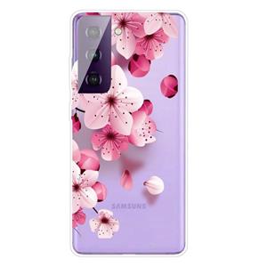 huismerk Voor Samsung Galaxy S30 gekleurd tekenpatroon zeer transparante TPU beschermhoes (Cherry Blossoms)