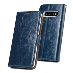 huismerk Voor Samsung Galaxy S10 Crazy Horse Texture Afneembare Magnetische Achterkant Horizontale Flip Lederen Case Met Houder & Card Slots & Fotolijst & Port