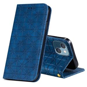 huismerk Lucky Flowers embossing patroon magnetische horizontale flip lederen tas met houder & kaart slots voor iphone 13