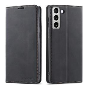 Voor Samsung Galaxy S22 5G Forwenw Dream Series Oil Edge Strong Magnetism Leather Phone Case (Black)