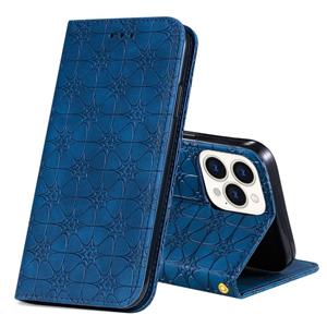 huismerk Lucky Flowers embossing patroon magnetische horizontale flip lederen tas met houder & kaart slots voor iphone 13 pro