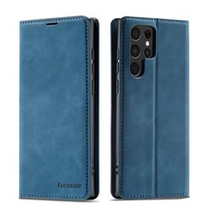 Voor Samsung Galaxy S22 Ultra 5G Forwenw Dream Series Oil Edge Strong Magnetism Leather Telefoon Case