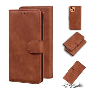 huismerk Huid voelt zuivere kleur horizontale flip lederen tas met houder & kaart slots & portefeuille voor iphone 13 mini