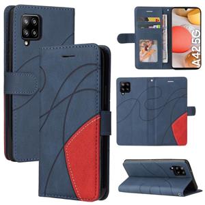 huismerk Voor Samsung Galaxy A42 5G Dual-Color Splicing Horizontale Flip PU Lederen Case met Houder & Card Slots & Portemonnee