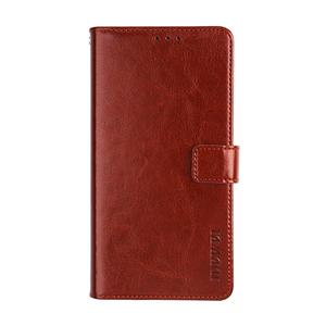 idewei Voor iPhone XS dewei Crazy Horse Texture Horizontale Flip Lederen Case met Holder & Card Slots & Wallet(Brown)